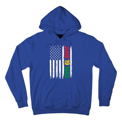 Juneteenth June 19 1865 Black History Month Freedom Usa Flag Gift Hoodie