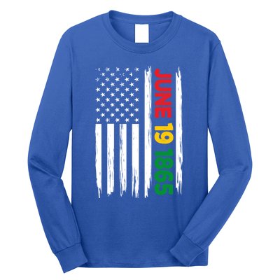 Juneteenth June 19 1865 Black History Month Freedom Usa Flag Gift Long Sleeve Shirt