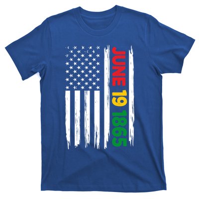 Juneteenth June 19 1865 Black History Month Freedom Usa Flag Gift T-Shirt