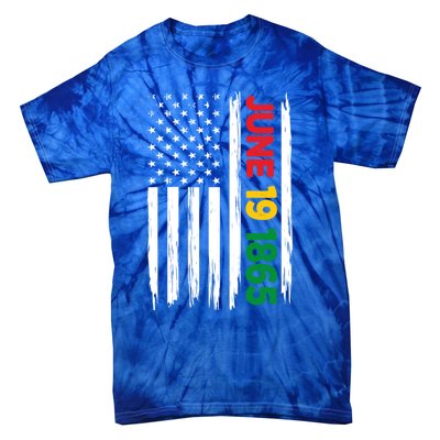 Juneteenth June 19 1865 Black History Month Freedom Usa Flag Gift Tie-Dye T-Shirt