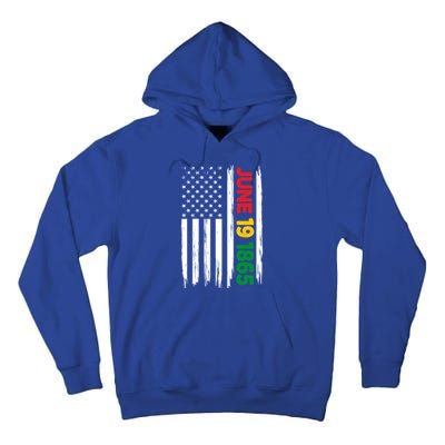 Juneteenth June 19 1865 Black History Month Freedom Usa Flag Gift Tall Hoodie