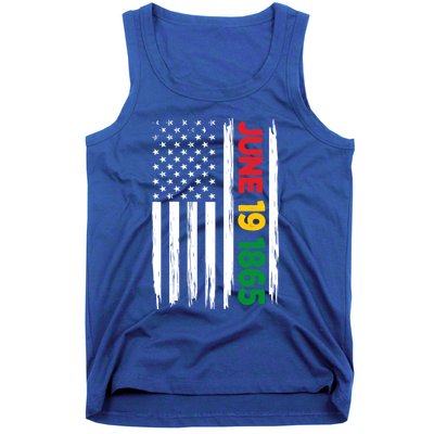 Juneteenth June 19 1865 Black History Month Freedom Usa Flag Gift Tank Top