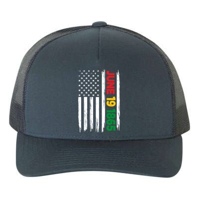 Juneteenth June 19 1865 Black History Month Freedom Usa Flag Gift Yupoong Adult 5-Panel Trucker Hat