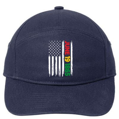 Juneteenth June 19 1865 Black History Month Freedom Usa Flag Gift 7-Panel Snapback Hat