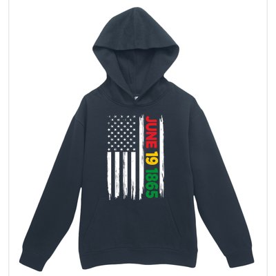 Juneteenth June 19 1865 Black History Month Freedom Usa Flag Gift Urban Pullover Hoodie