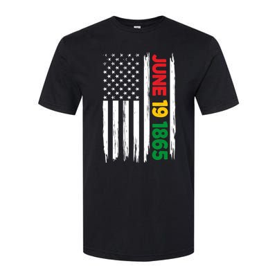 Juneteenth June 19 1865 Black History Month Freedom Usa Flag Gift Softstyle® CVC T-Shirt