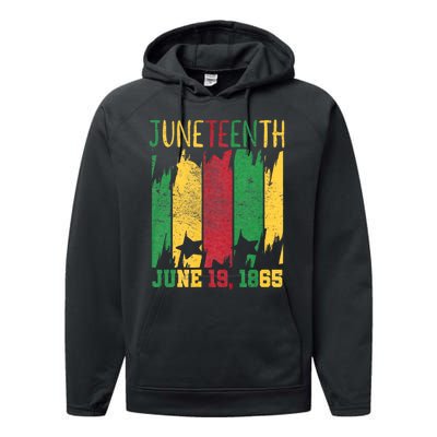 Juneteenth June 19th 1865 Juneteenth Freedom Day Performance Fleece Hoodie