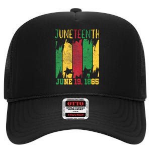 Juneteenth June 19th 1865 Juneteenth Freedom Day High Crown Mesh Back Trucker Hat