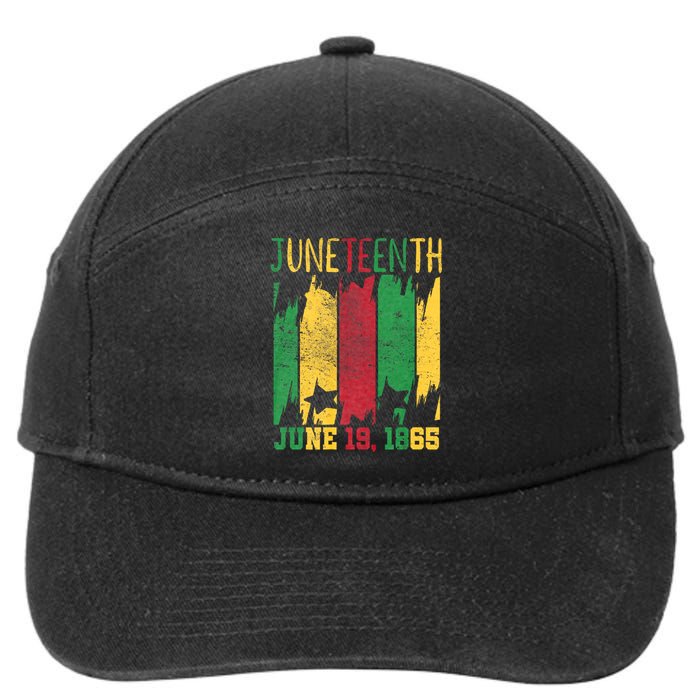 Juneteenth June 19th 1865 Juneteenth Freedom Day 7-Panel Snapback Hat