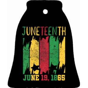 Juneteenth June 19th 1865 Juneteenth Freedom Day Ceramic Bell Ornament