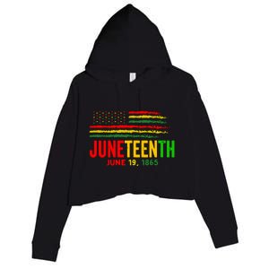 Juneteenth June 19 Crop Fleece Hoodie