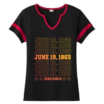 Juneteenth June 19 1865 African Freedom Day Independence Meaningful Gift Ladies Halftime Notch Neck Tee