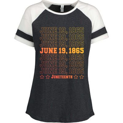 Juneteenth June 19 1865 African Freedom Day Independence Meaningful Gift Enza Ladies Jersey Colorblock Tee