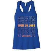 Juneteenth June 19 1865 African Freedom Day Independence Meaningful Gift Women's Racerback Tank