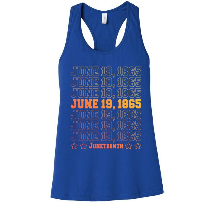 Juneteenth June 19 1865 African Freedom Day Independence Meaningful Gift Women's Racerback Tank