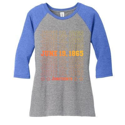 Juneteenth June 19 1865 African Freedom Day Independence Meaningful Gift Women's Tri-Blend 3/4-Sleeve Raglan Shirt