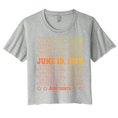 Juneteenth June 19 1865 African Freedom Day Independence Meaningful Gift Women's Crop Top Tee