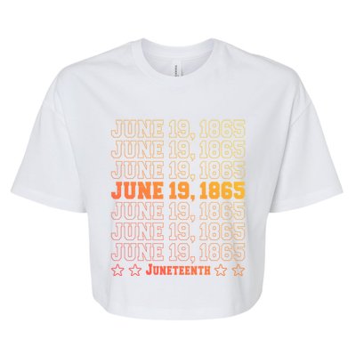 Juneteenth June 19 1865 African Freedom Day Independence Meaningful Gift Bella+Canvas Jersey Crop Tee