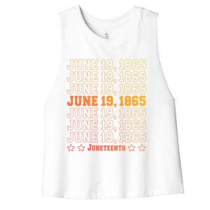 Juneteenth June 19 1865 African Freedom Day Independence Meaningful Gift Women's Racerback Cropped Tank