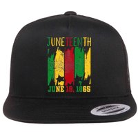 Juneteenth June 19th 1865 Juneteenth Freedom Day Flat Bill Trucker Hat