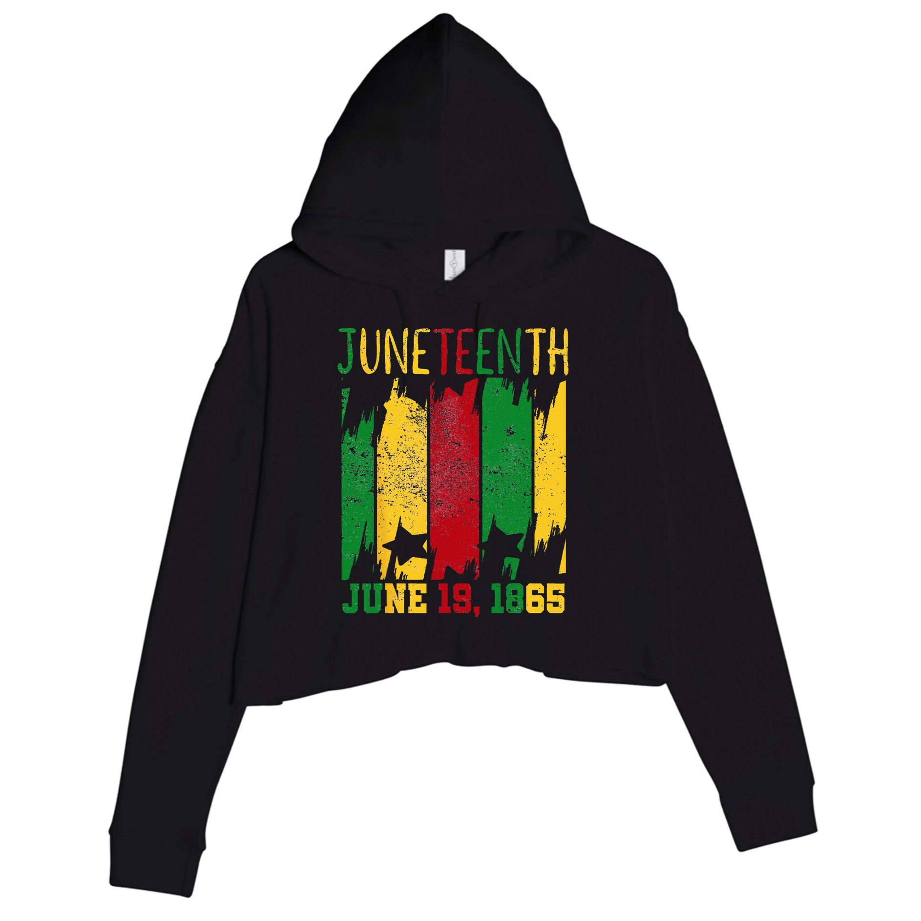 Juneteenth June 19th 1865 Juneteenth Freedom Day Crop Fleece Hoodie