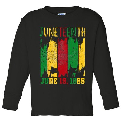 Juneteenth June 19th 1865 Juneteenth Freedom Day Toddler Long Sleeve Shirt