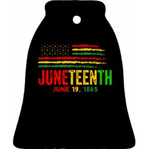 Juneteenth June 19 Ceramic Bell Ornament