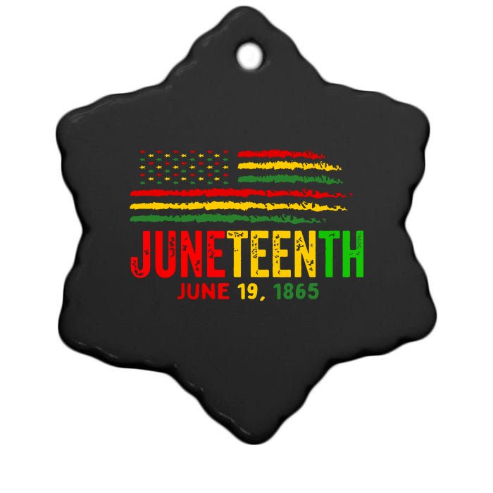 Juneteenth June 19 Ceramic Star Ornament