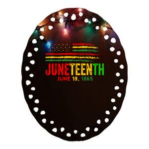 Juneteenth June 19 Ceramic Oval Ornament