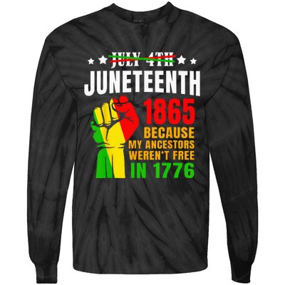 Juneteenth June 1865 Black History African American Freedom Tie-Dye Long Sleeve Shirt