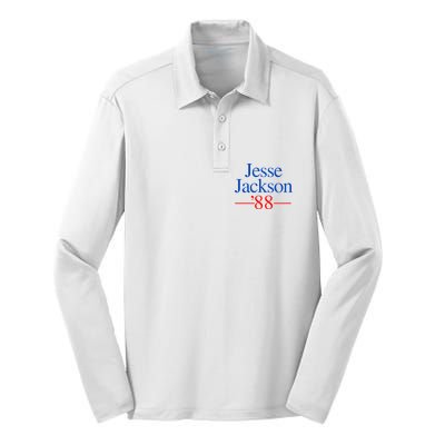 Jesse Jackson 88 Presidential Campaign Silk Touch Performance Long Sleeve Polo