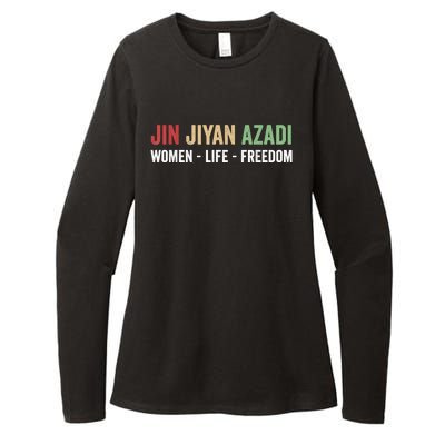 Jin Jiyan Azadi Women Life Freedom Kurdish Freedom Womens CVC Long Sleeve Shirt