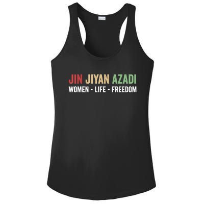 Jin Jiyan Azadi Women Life Freedom Kurdish Freedom Ladies PosiCharge Competitor Racerback Tank