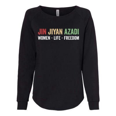 Jin Jiyan Azadi Women Life Freedom Kurdish Freedom Womens California Wash Sweatshirt