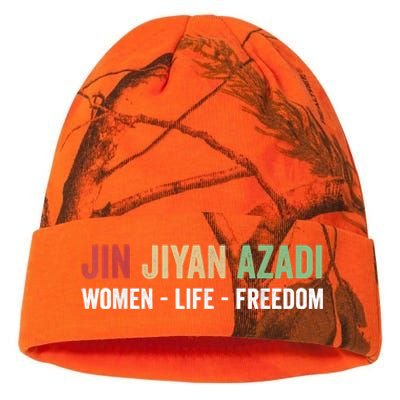 Jin Jiyan Azadi Women Life Freedom Kurdish Freedom Kati Licensed 12" Camo Beanie