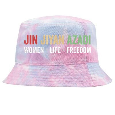 Jin Jiyan Azadi Women Life Freedom Kurdish Freedom Tie-Dyed Bucket Hat