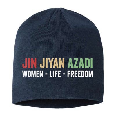 Jin Jiyan Azadi Women Life Freedom Kurdish Freedom Sustainable Beanie