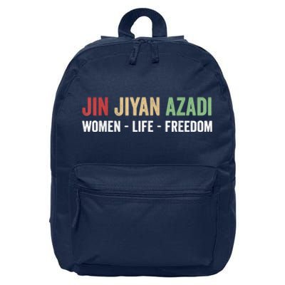 Jin Jiyan Azadi Women Life Freedom Kurdish Freedom 16 in Basic Backpack