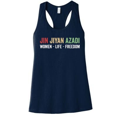 Jin Jiyan Azadi Women Life Freedom Kurdish Freedom Women's Racerback Tank