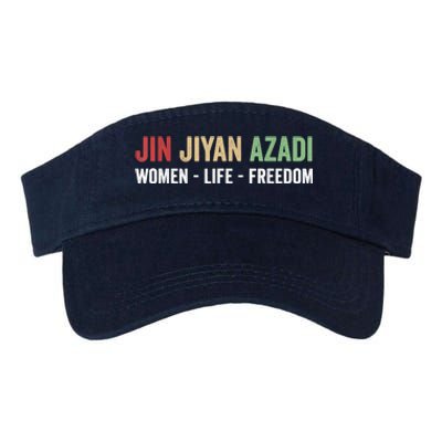 Jin Jiyan Azadi Women Life Freedom Kurdish Freedom Valucap Bio-Washed Visor