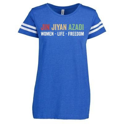 Jin Jiyan Azadi Women Life Freedom Kurdish Freedom Enza Ladies Jersey Football T-Shirt