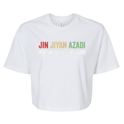 Jin Jiyan Azadi Women Life Freedom Kurdish Freedom Bella+Canvas Jersey Crop Tee