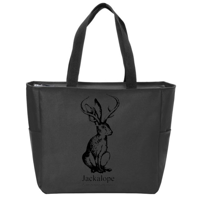 Jackalope Zip Tote Bag