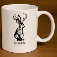 Jackalope 11oz C Handle Ceramic Mug