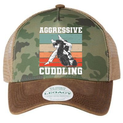 Jiu Jitsu Aggressive Cuddling Vintage BJJ MMA Legacy Tie Dye Trucker Hat