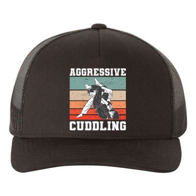 Jiu Jitsu Aggressive Cuddling Vintage BJJ MMA Yupoong Adult 5-Panel Trucker Hat