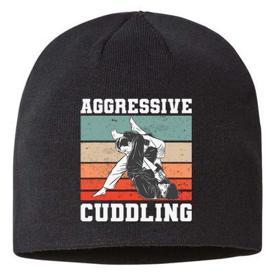 Jiu Jitsu Aggressive Cuddling Vintage BJJ MMA Sustainable Beanie