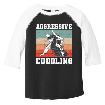 Jiu Jitsu Aggressive Cuddling Vintage BJJ MMA Toddler Fine Jersey T-Shirt