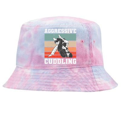 Jiu Jitsu Aggressive Cuddling Vintage BJJ MMA Tie-Dyed Bucket Hat