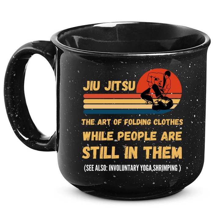 Jiu Jitsu Art Of Folding Clothes BJJ MMA Jujitsu 15oz Campfire Ceramic Mug
